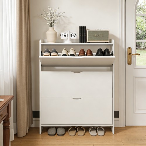 Drawer flip down shoe - 3-drawer, flip-down