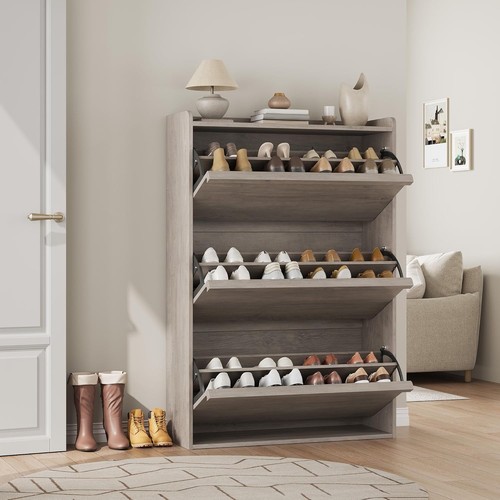 Shoe cabinet with flip - with,