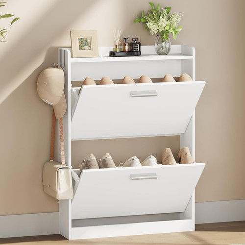 Slim shoe cabinet for entryway - shoe,
