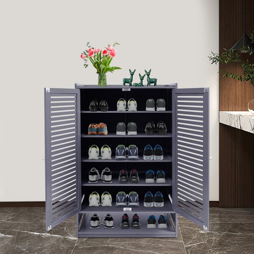 Tier gray louvered - 7-tier, shoe
