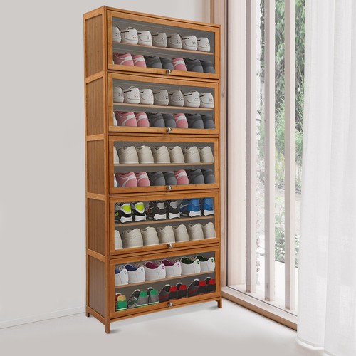 Wooden shoe storage cabinet - storage,