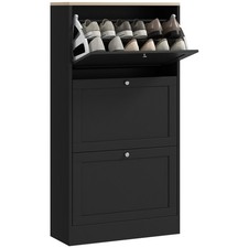 HOMCOM Narrow Shoe Cabinet w/