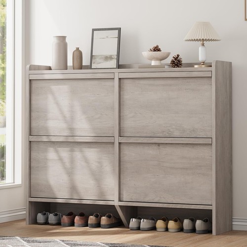 Grey shoe storage cabinet 4 - grey,