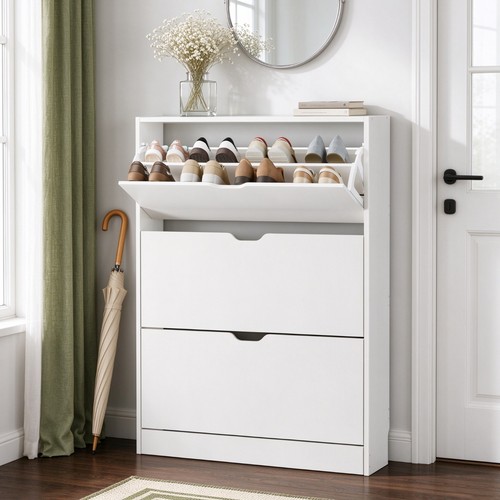 White flip drawer - shoe, cabinet