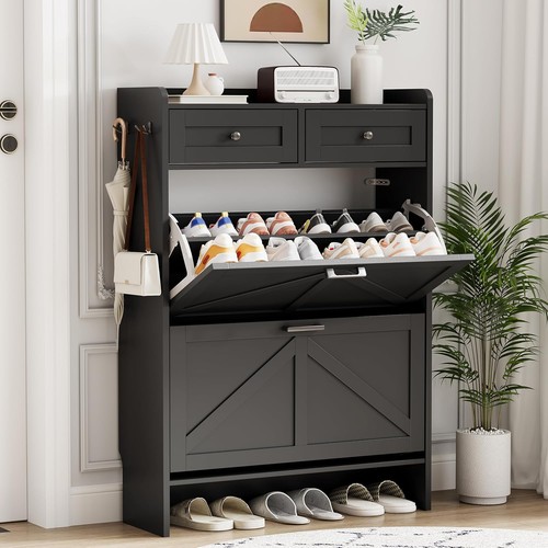 Shoe cabinet with flip - shoe,