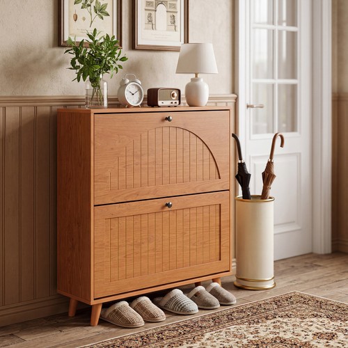 Shoe cabinet flip drawers - cabinet,