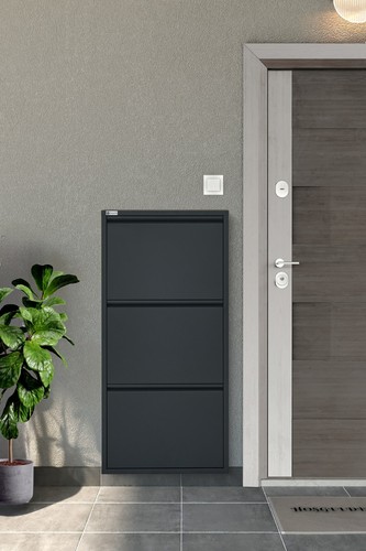 Anthracite metal shoe - shoe, cabinet