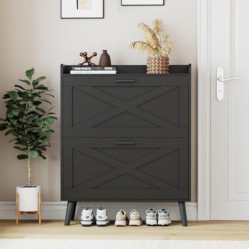 Farmhouse shoe storage cabinet - storage,