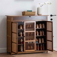 Large Wooden Shoe Cabinet