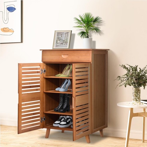 Large wooden shoe cabinet - wooden,