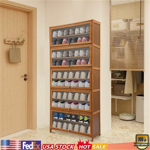 Wooden shoe storage cabinet - storage,