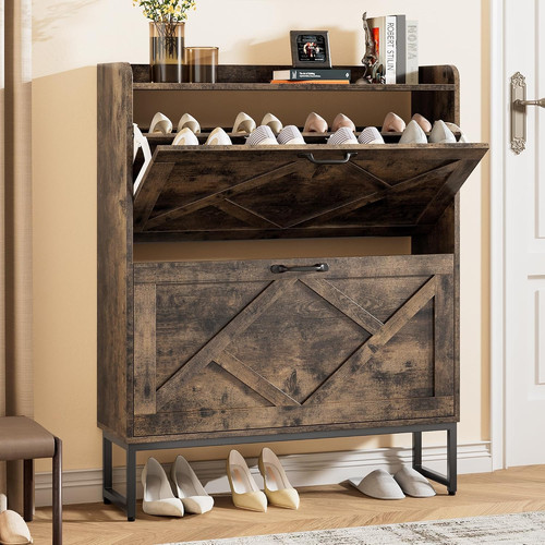 Shoe cabinet with flip - cabinet,