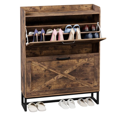 Freestanding shoe organizer - freestanding,