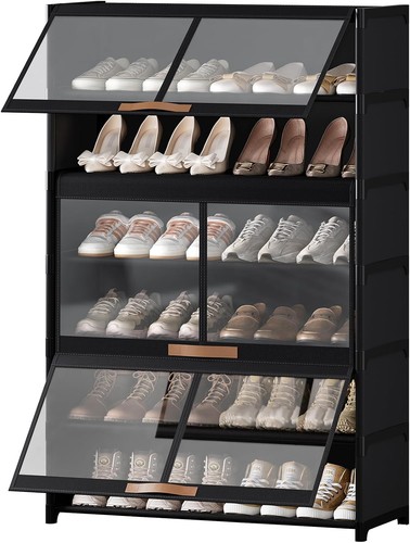 Tier shoe cabinet doors - 7-tier,