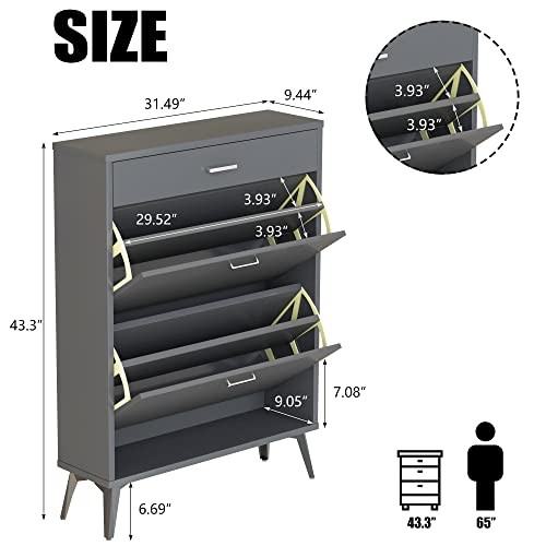 Gray awqm shoe cabinet - -,