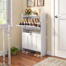 Narrow Shoe Cabinet 2 Flip