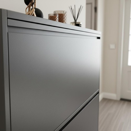 Slim steel shoe cabinet - slim,