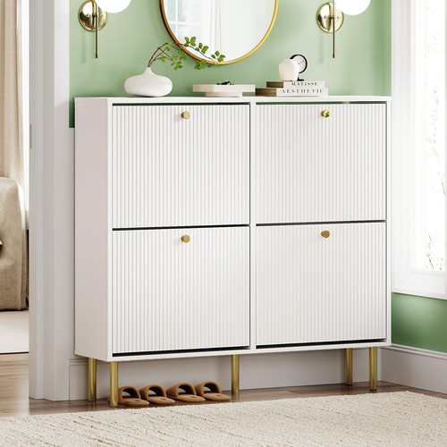 White shoe cabinet - white,