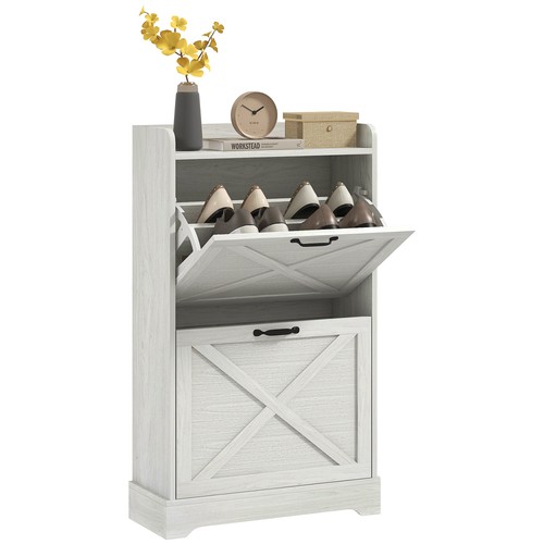 Slim shoe cabinet with flip - shoe,