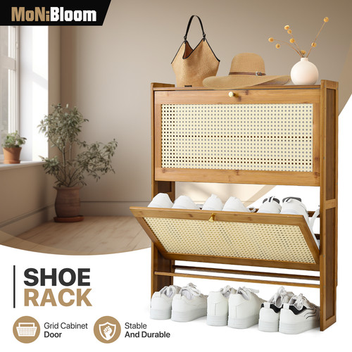 X27 brown shoe storage - 34"x27"x7",