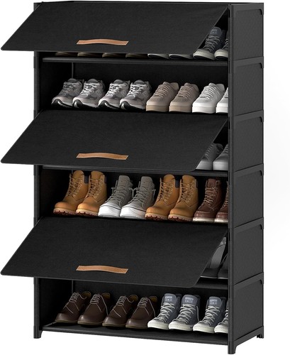 Tier shoe cabinet with door - 7,