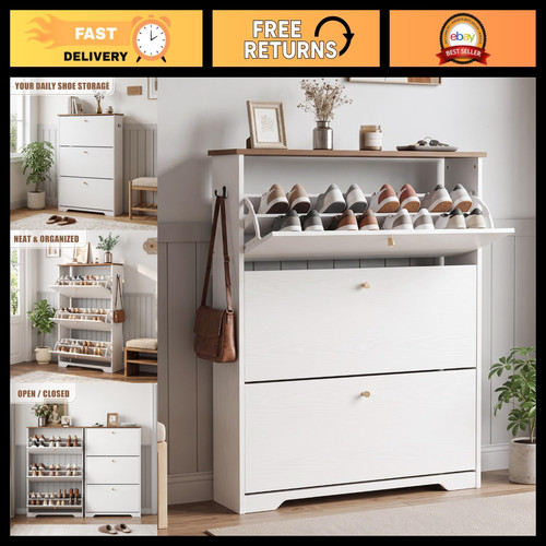 Slim shoe cabinet with - slim, 3