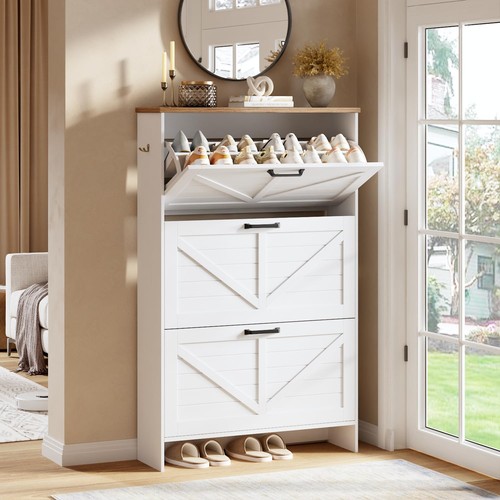 Shoe cabinet flip drawers - cabinet,,