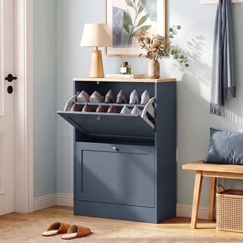 Homcom slim shoe cabinet with - homcom,